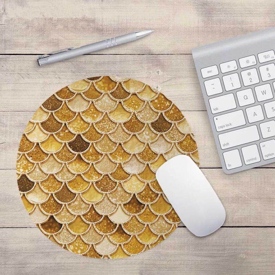 Mermaid Desk Mat Office Desk Organizer School Supplies Scale Mouse Desk Tools Office Desk Accessories Set