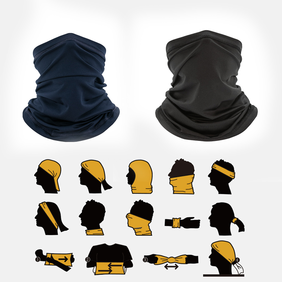 Protector solar transpirable para exteriores, Bandana deportiva de seda helada, bufanda para el cuello, toalla mágica para la cara, manga para el cuello, máscara para montar en la cabeza