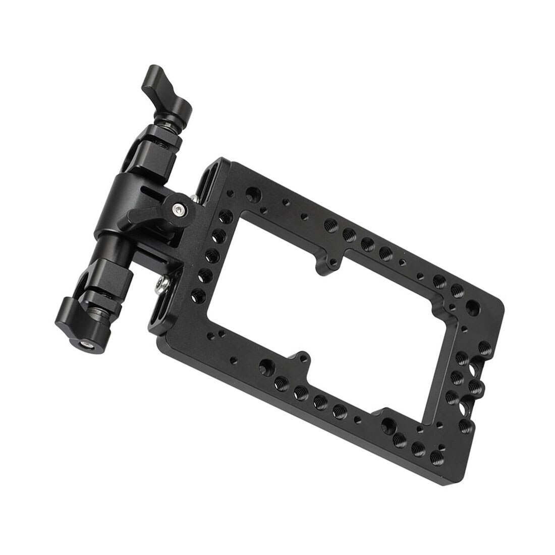 Versátil placa de bateria dupla lateral sistema apoio 1/4 m3 montagem ajustável 15mm haste braçadeira rotatable para conversor de divisor de energia