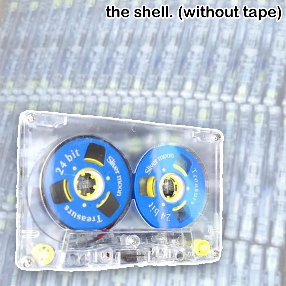45 Minutes Transparent Blank Audio Cassette Tape Fine Spoken & Music Transparent Small Open Tape