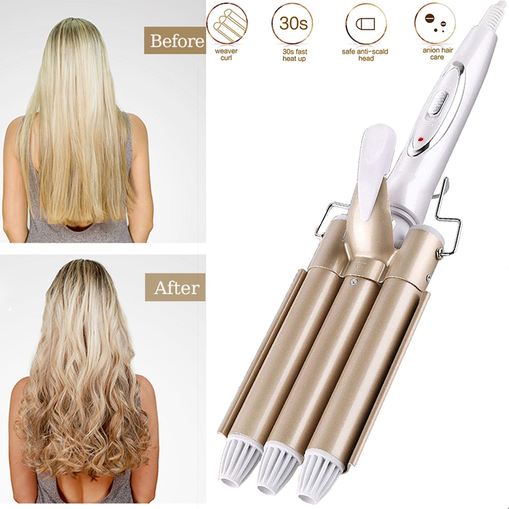 Chapinha para cabelo, instrumentos profissionais de cerâmica para ondular e modelar o cabelo
