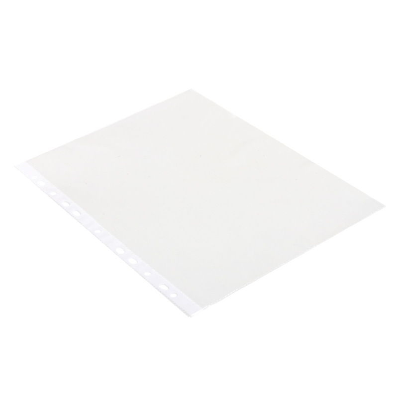 100Pcs File Covers 11 Holes File Folder A4 Transparent document folder Live Page U Shaped File Folder Inner Protection Sleeve