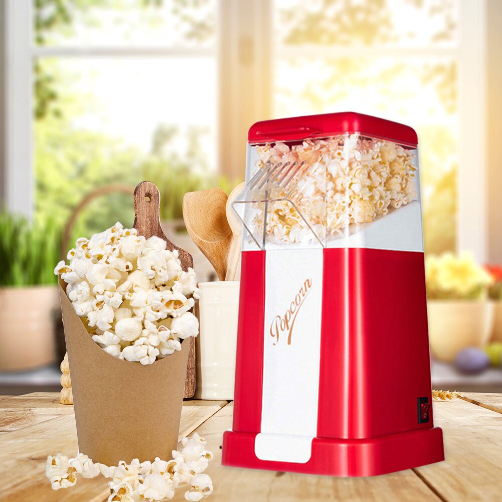 Electric Corn Popcorn Maker Household Automatic Air Popcorn Making Machine DIY Corn Popper Children