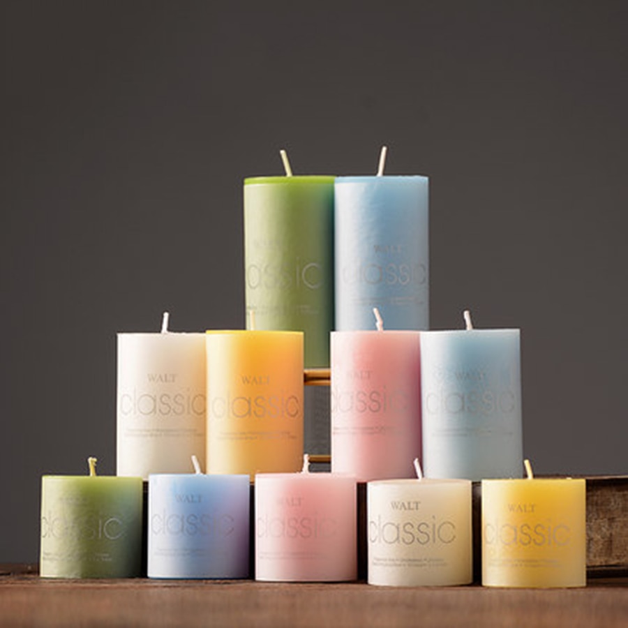 Velas perfumadas Pilar decorativo luz de vela humo libre candelitas brillantes para bodas de cumpleaños vacaciones románticas 5LZ024
