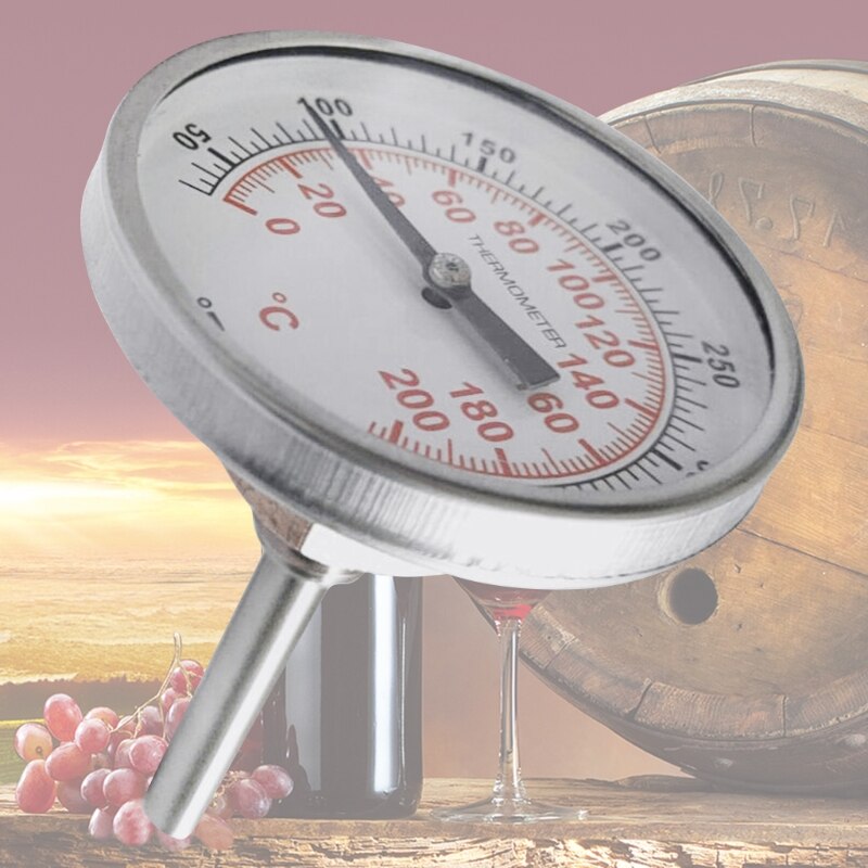 Probe Deep Fry Thermometer for Brewing with Instant Read Stainless Steel Stem