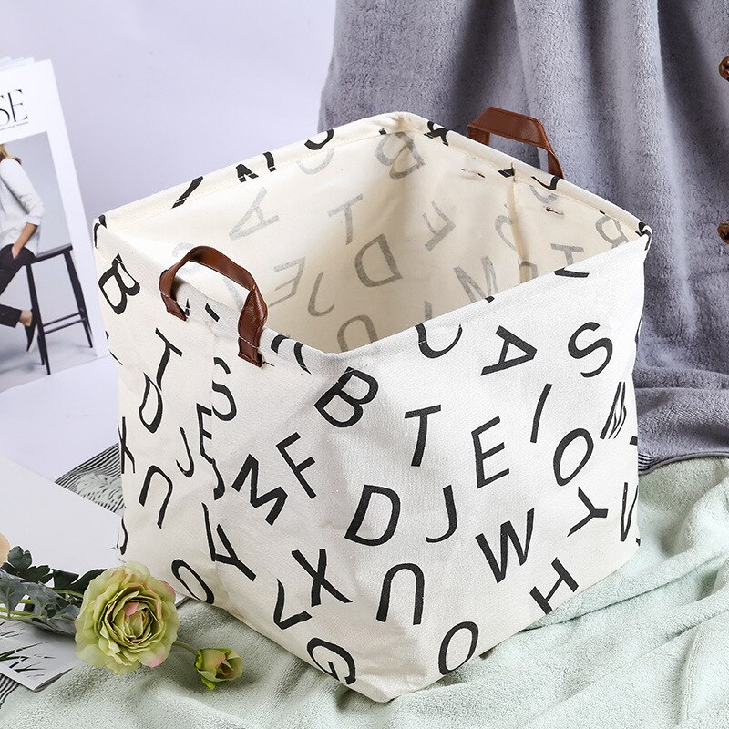 Cube boîte de rangement toile tissu panier de rangement jouet organisateur avec poignées panier pour maison bureau vêtements jouet étagère panier: Color 3