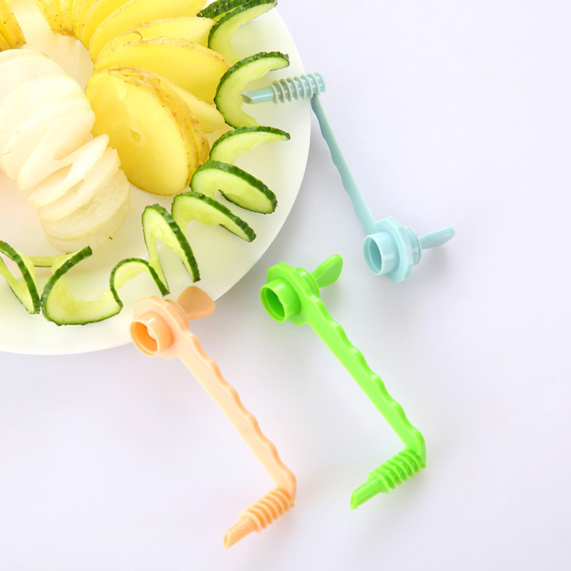 Vegetables Spiral Knife Kitchen Carving Tool Potato Carrot Cucumber Salad Chopper Spiral Screw Slicer Cutter Kitchen Accessories: Cutter Knife 1Pc