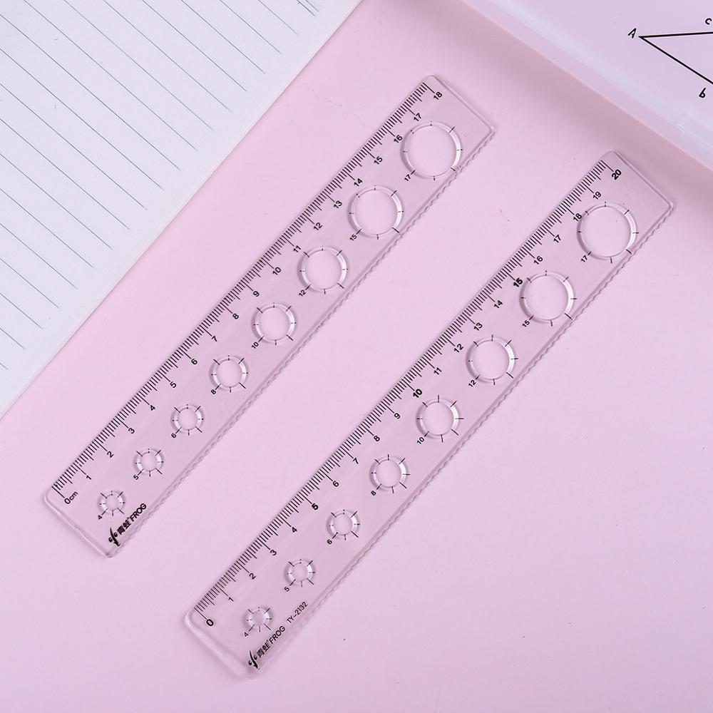 1PC Transparent Plastic Straight Ruler Sewing Teaching Tools Student Drawing Measuring Rulers Office School Supplies