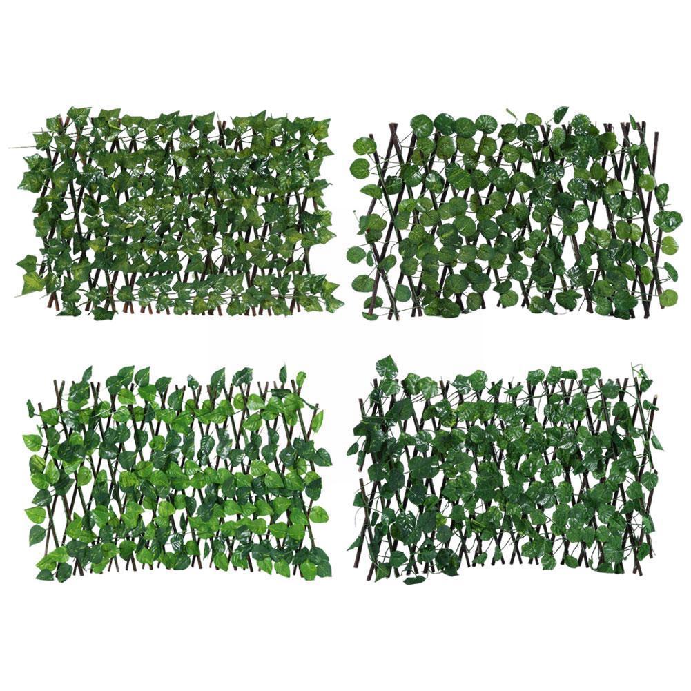 Enrejado retráctil de jardín Artificial, valla expansible para jardinería, marco de imitación para plantas, madera trepadora, hiedra, decoración O3i9