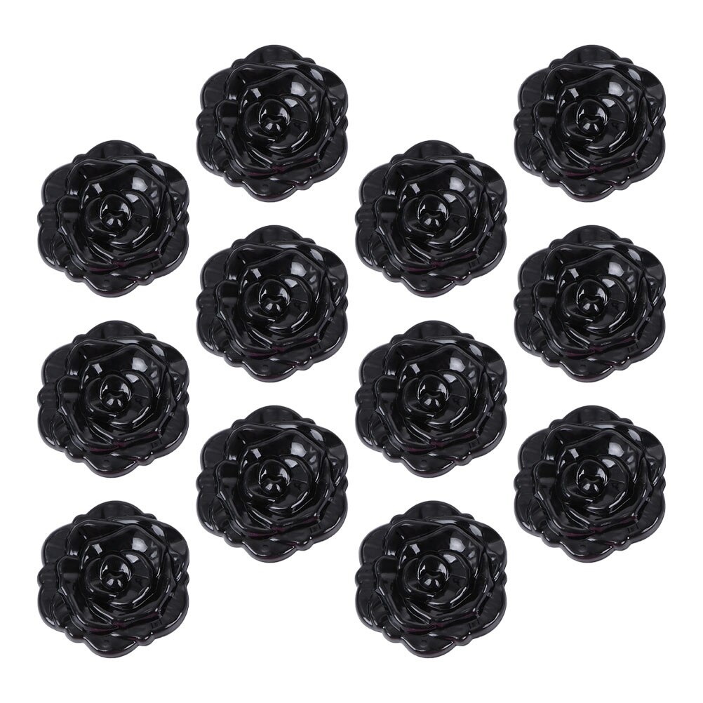 Espejos de maquillaje rosa para niñas, espejos compactos de bolsillo, de doble cara, , 12 Uds.: Black