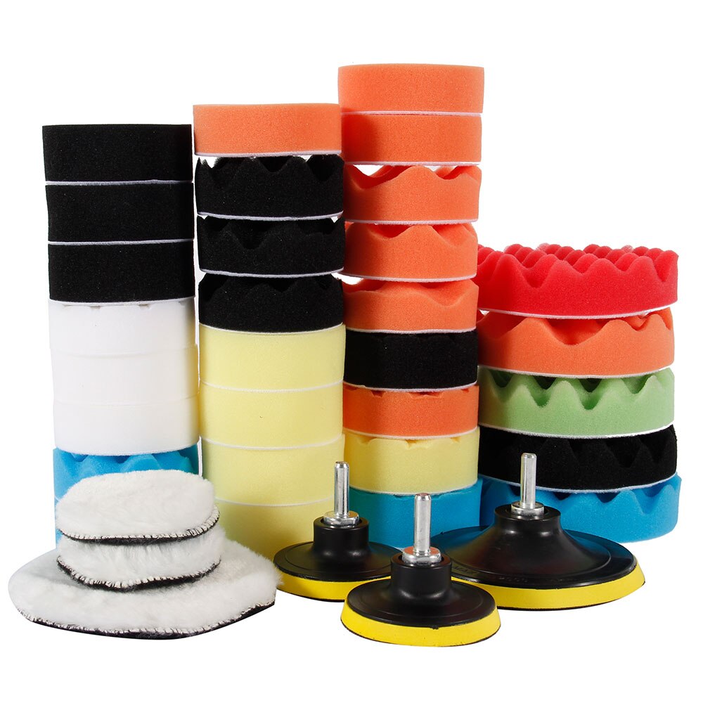 39pcs Buffing Sponge Polishing Pad Hand Tool Kit for Car Polisher Compound Polishing Power Tools Accessories