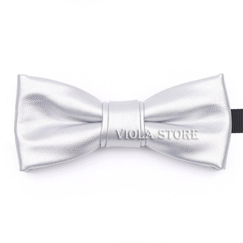 Cool PU Leather Bowtie Solid Classic Beige Pink Vintage Brown Red Green Blue Men Women Nightclub Party Butterfly Accessory: 16