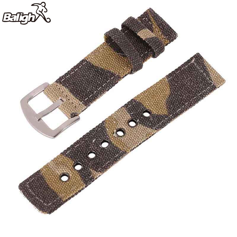/ 18mm 20mm 22mm 24mm Canvas Camouflage Watch Band Strap For Men Women Watches Belt Accessories Wrist Watch Bracelet