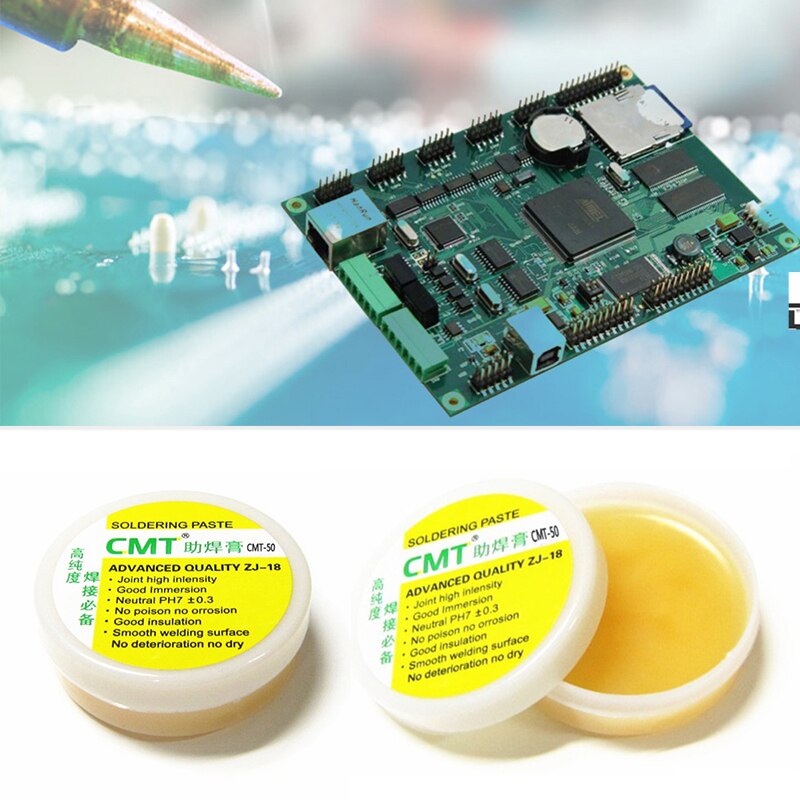CMT-50g Rosin Flux Soldering Paste Welding Flux Soldering Tin Cream Welding Grease Paste Flux for PCB BGA PGA SMD Repair
