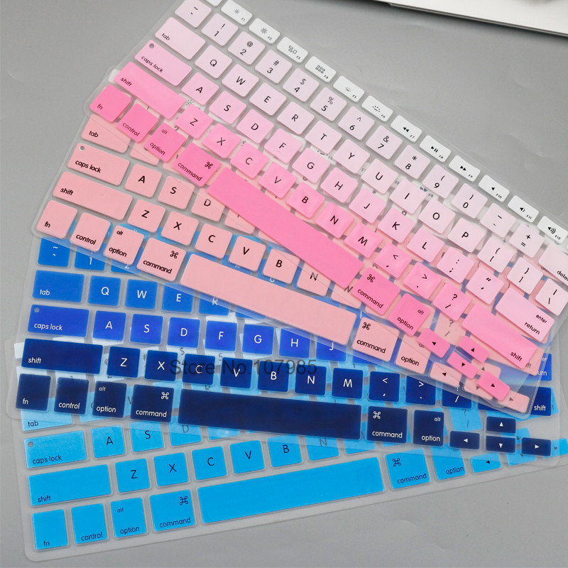 Englisch UNS Geben Silikon Tastatur Abdeckung Schutz Haut fallen Für Apfel Macbook Luft 13 Laptop a1466