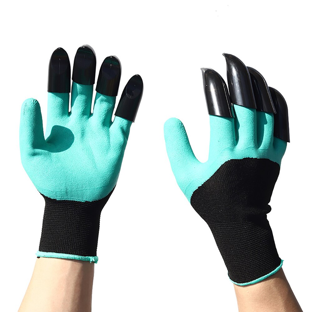 Guantes de jardín con garras de plástico ABS, manoplas de goma duraderas e impermeables para jardinería y jardín al aire libre