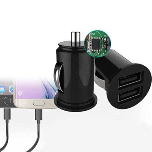 Auto Vrachtwagen 12V Power Dual 2 Port Usb Mini Charger Adapter Quick Charge Car Charger Voor Iphone Ipad Dual usb Car Charger