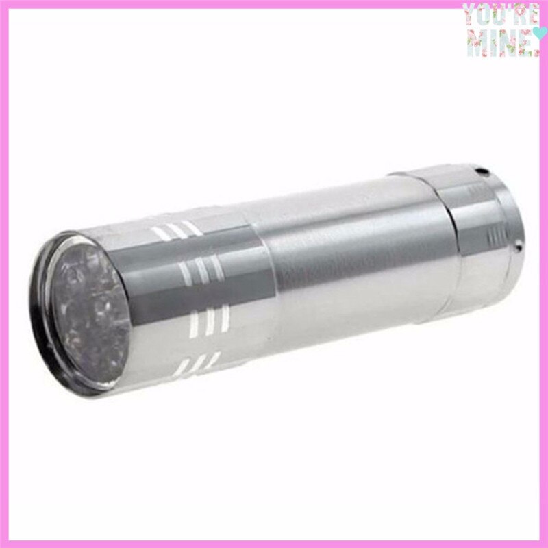 1pc gel negletørrer uv-lampe bærbar mini led lommelygte til negle gel 15s hurtigtørrende negle tørreværktøjer: Sølv