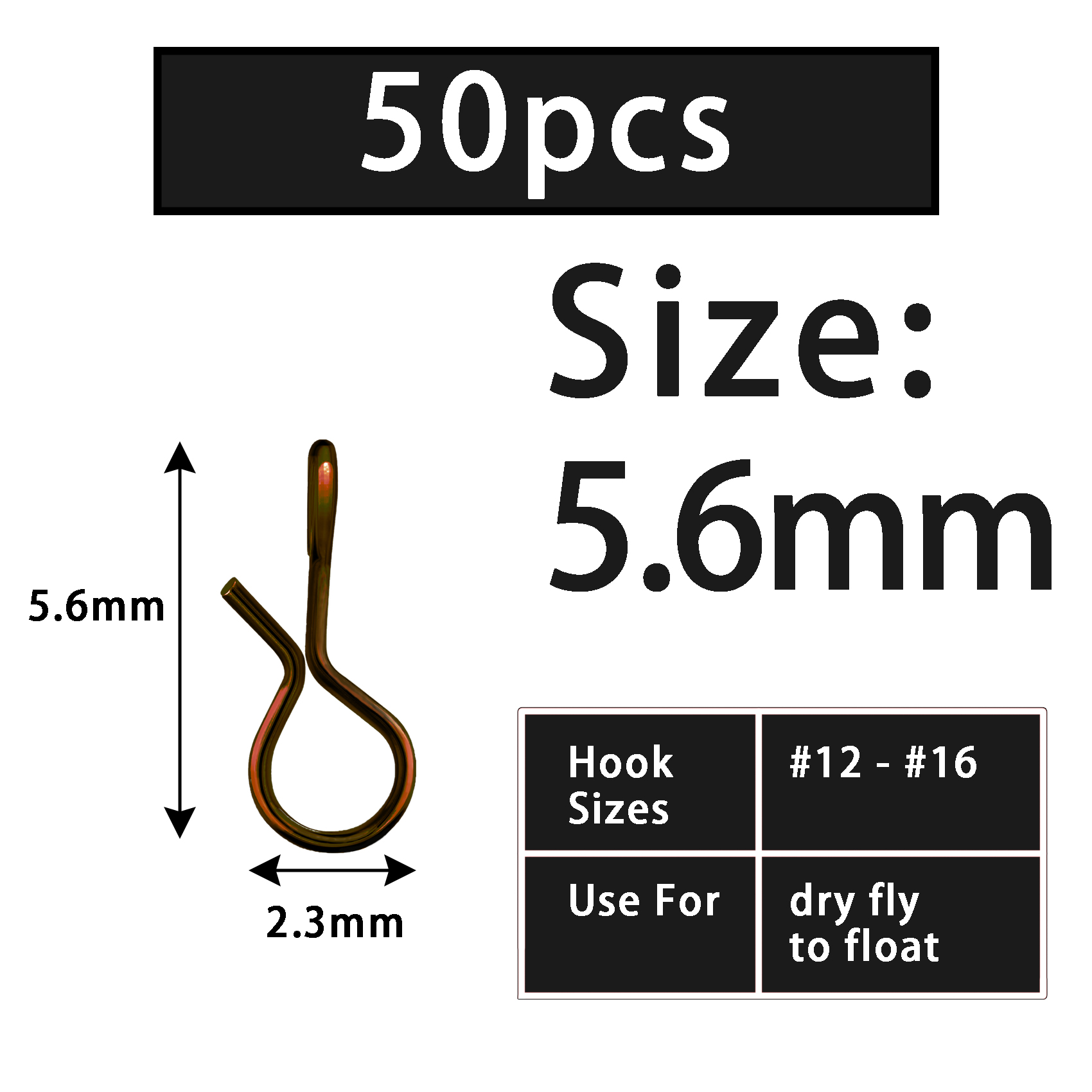 Eupheng 50pcs Fly Fishing Snap Quick Change Stainless Steel Fly No Knot Snap Connector Tying Tools Accessories: Yellow