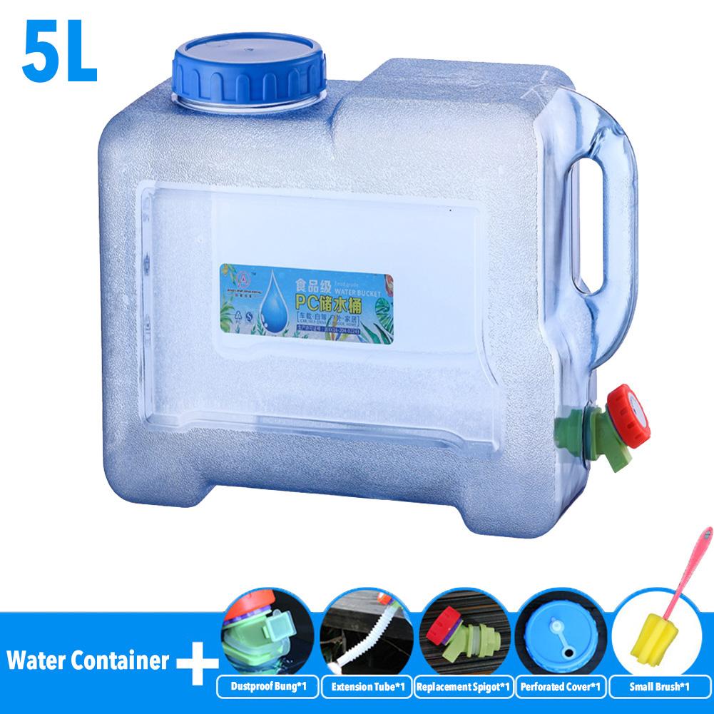 Outdoor Water Container Carboy Met Spigot Draagbare Water Opslag Carrier Jug Kantine Voor Camping Wandelen Emergency: 5L