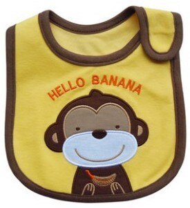 Baby Slabbetjes Leuke Cartoon Patroon Peuter Baby Waterdichte Speeksel Handdoek Katoen Fit 0-3 Jaar Oude Baby Burp Doeken voeden: Monkey