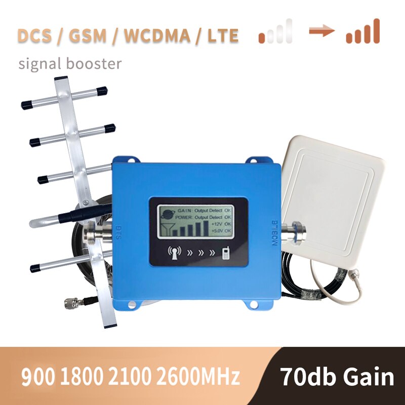 4G Cellulaire Versterker Gsm 900 1800 2100 2600Mhz Cellphone Cellulaire Repeater Gsm Dcs Wcdma Lte 2G 3G 4G Mobiele Signaal Booster