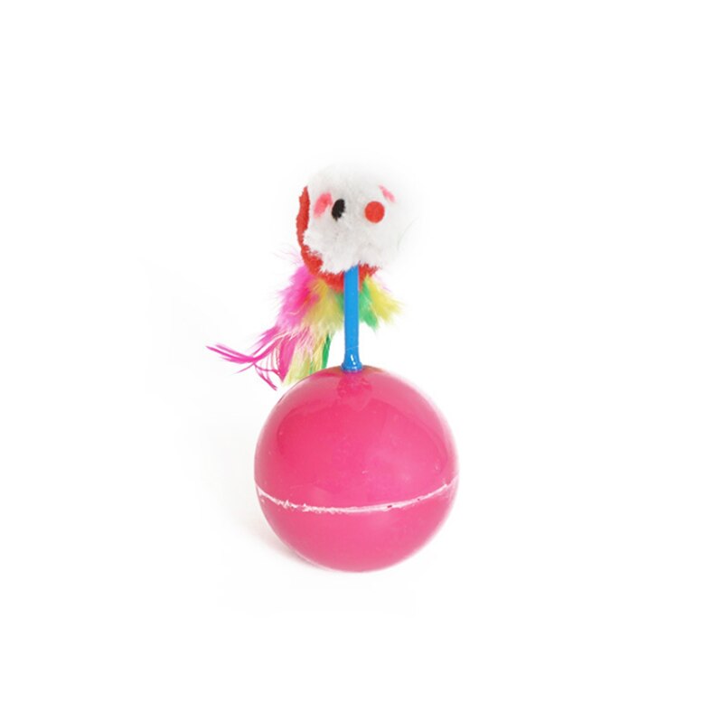 1Pc Kat Interactieve Speelgoed Stok Veer Wand Met Kleine Bell Muis Kooi Speelgoed Plastic Kunstmatige Kleurrijke Kat Teaser Speelgoed levert: 10