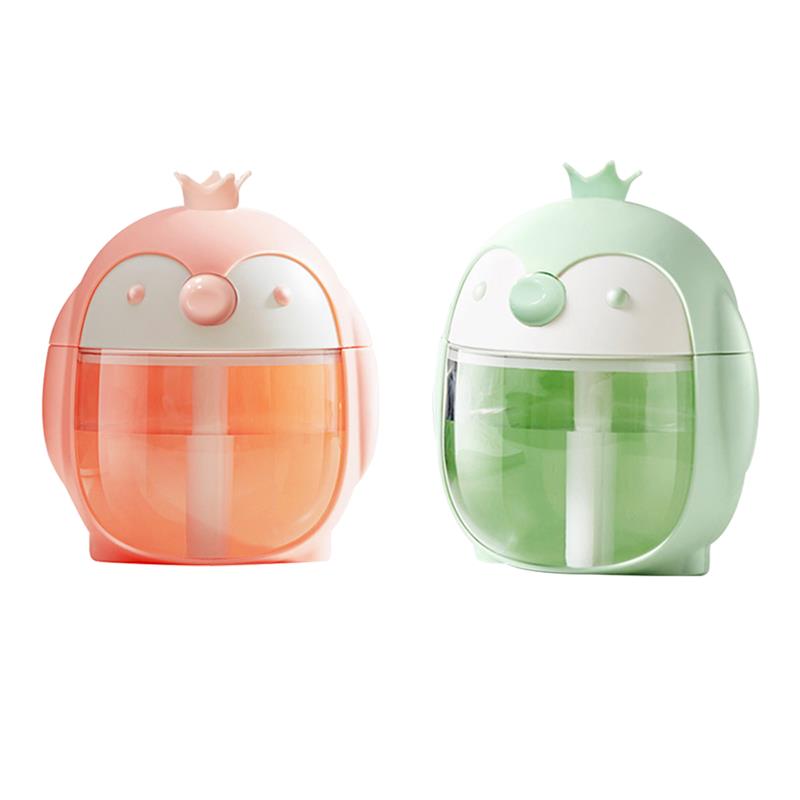 Humidificador de aire 300ML lindo pingüino Ultra-silencioso USB Aroma esencial habitación coche lámpara de noche LED vaporizador purificador de aire ambientador de aire