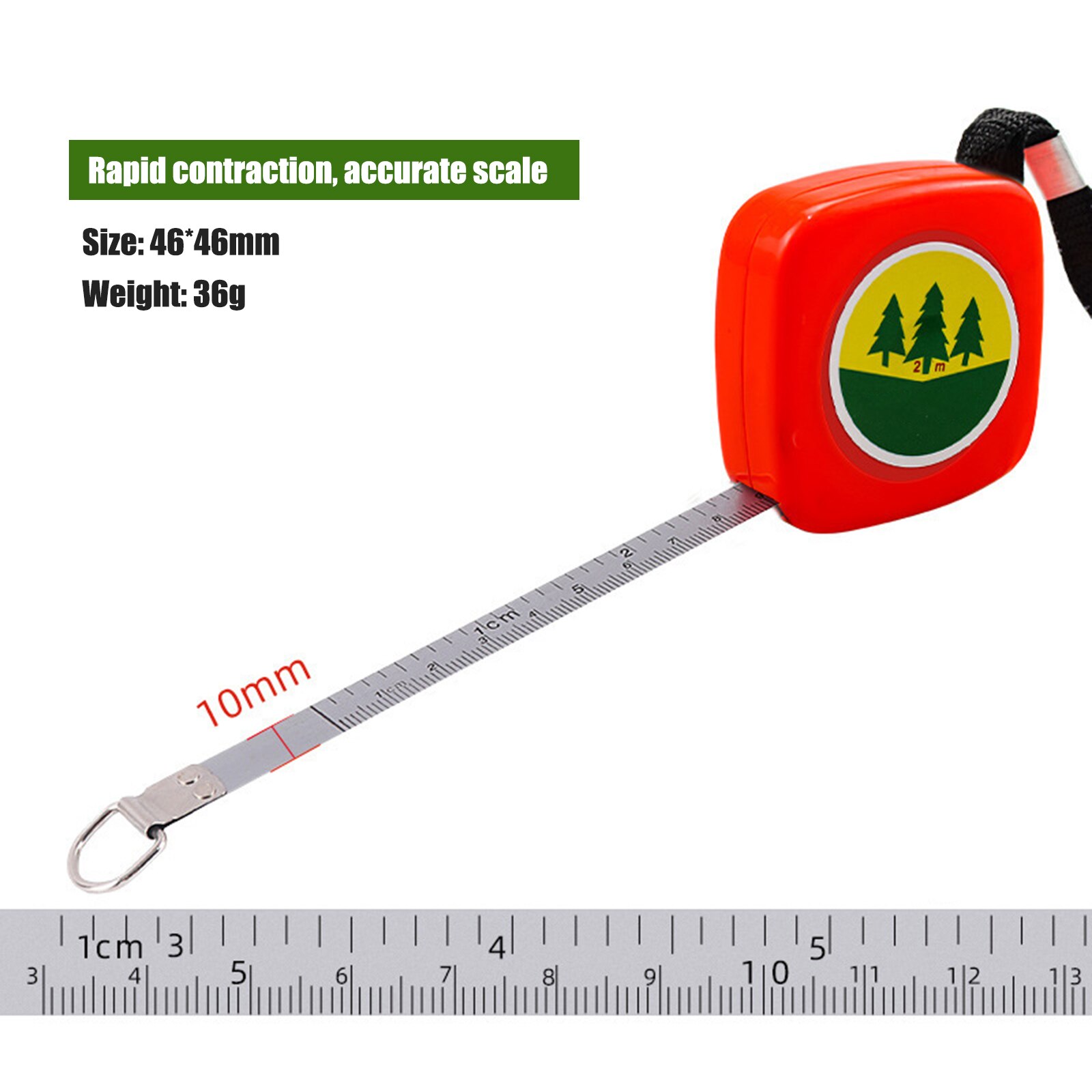 Tree Diameter Tape 2 M Soft Retractable Metal Measuring Tape- Use For Measuring Cylindrical Objects: B