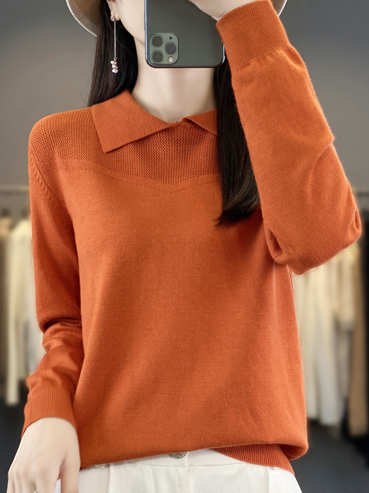 Mode Nieuwkomers Zijde Katoen Dames Trui Lange Mouw Peter Pan Kraag Truien Gebreide Jumper Dameskleding Bovenkleding