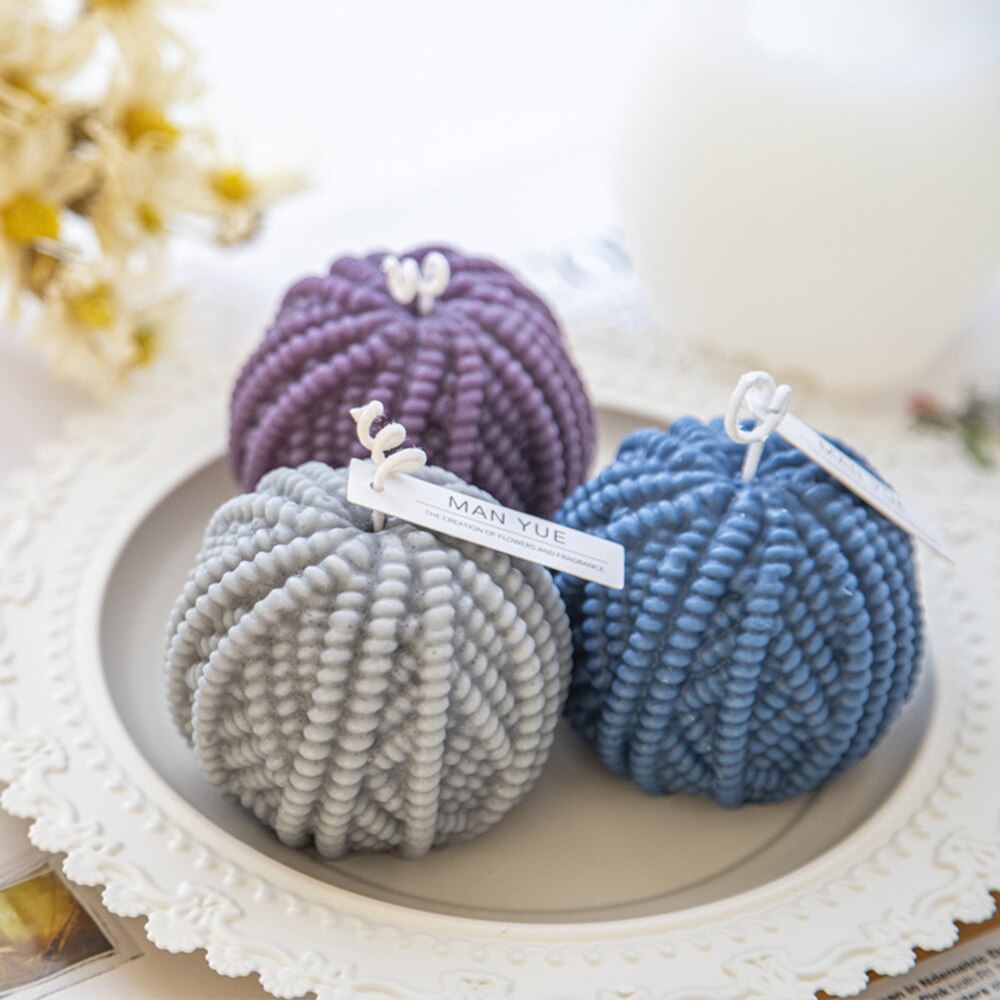 Vela cilíndrica de lana de punto, molde redondo de silicona para manualidades navideñas, bricolaje, vela aromática, jabón de yeso, herramientas para hacer Chocolate