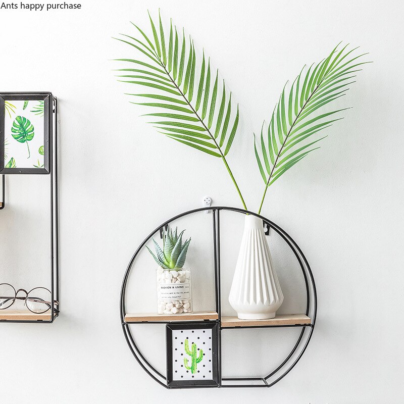 Wooden Storage Racks Hanging Decor Storage Box Photo frame Flower Pot House Storage Rack Wall Book Figurines Display Shelves