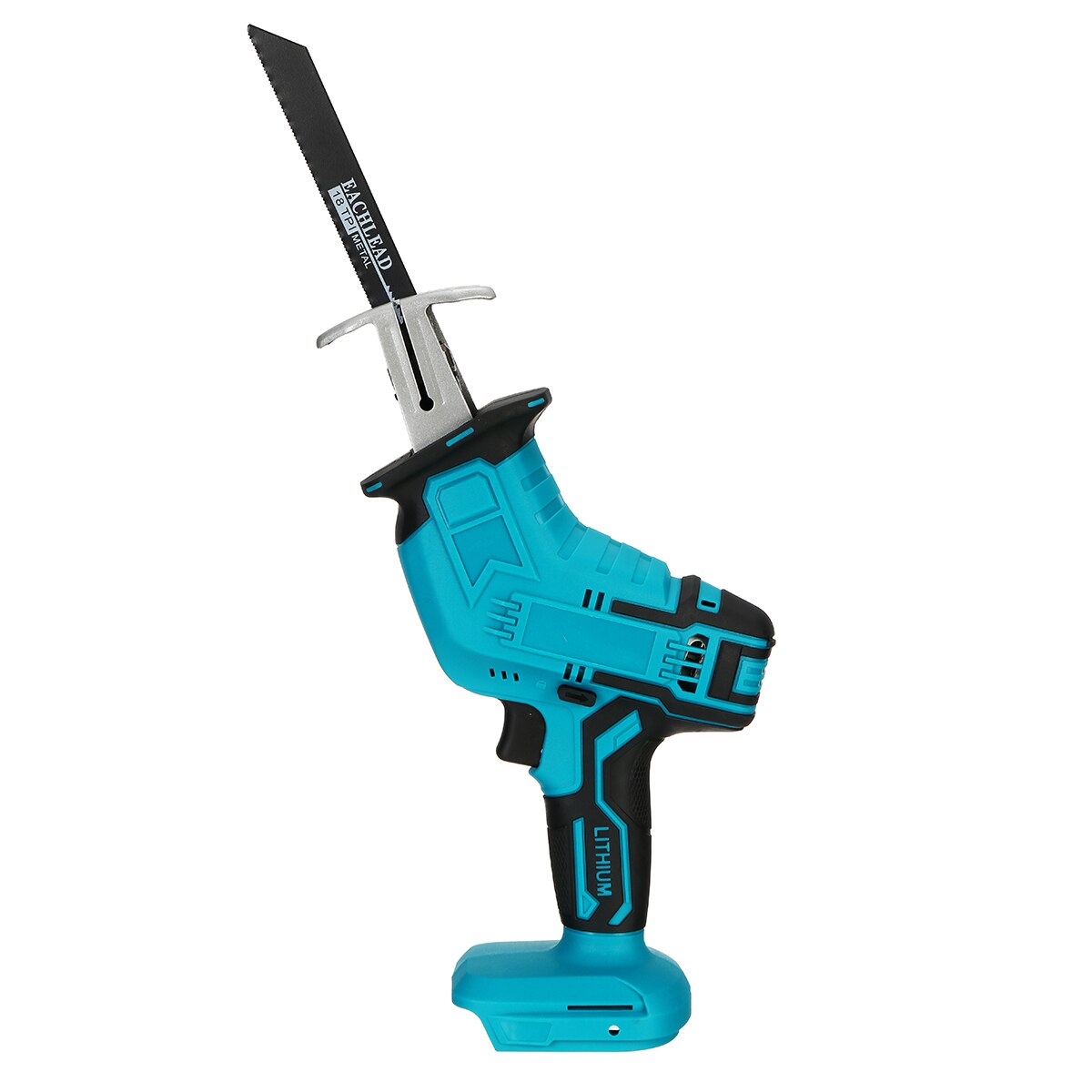 Cordless Handheld Reciprocating Saw with 4 Blades Saber Saw Metal Wood Cutting Chainsaw Tools for Makita Battery: Blue