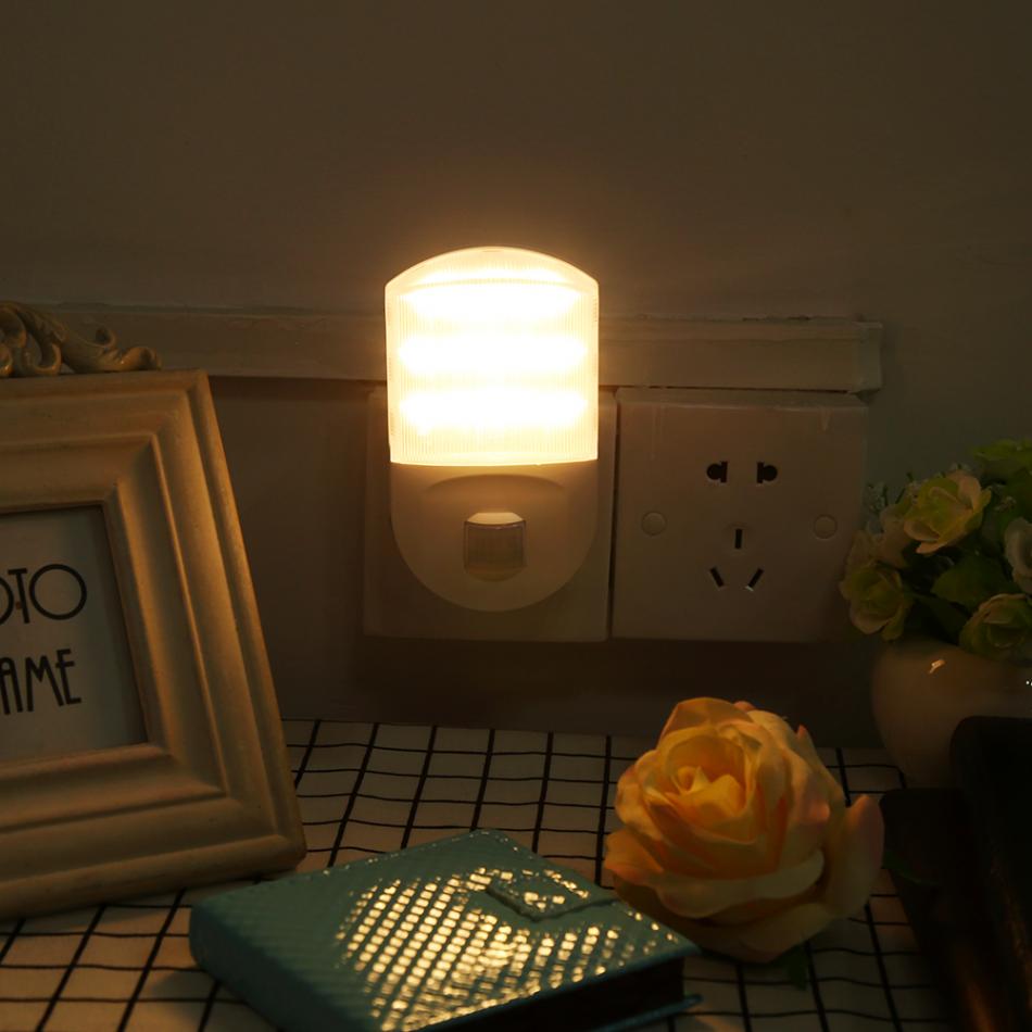 Motion Sensor Led Night Light Super Bright Plug In Pir Sensor LAMP 9 Leds Luminaria Bedroom Hallway LED Wall Light Nightlight