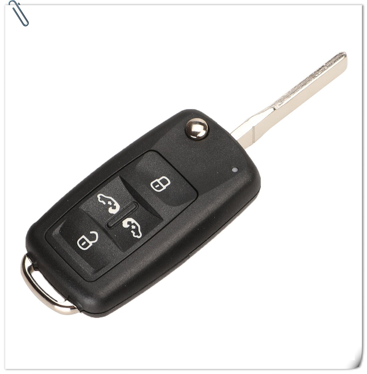 jingyuqin Flip Remote Car Key Shell Fob For VW Polo Golf MK6 Tiguan Touareg 202AD 202H 202Q 2/3/4/5 Button Key Case: 4 Buttons