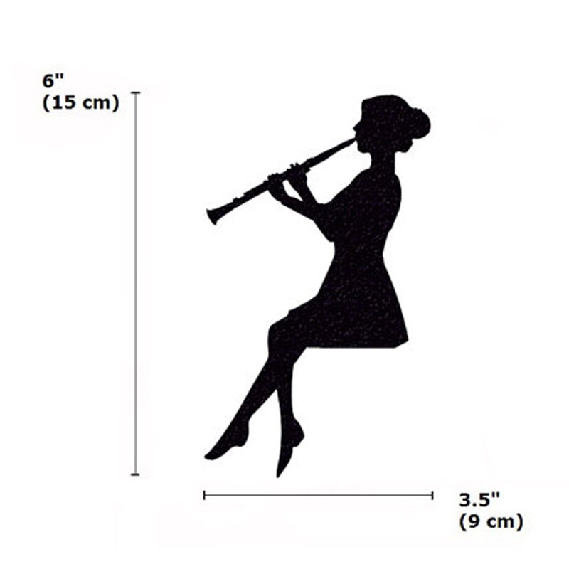 KUCADA girl switch panel sticker for home decoration removable wall sticker wallpaper diy black mural decor WP1888