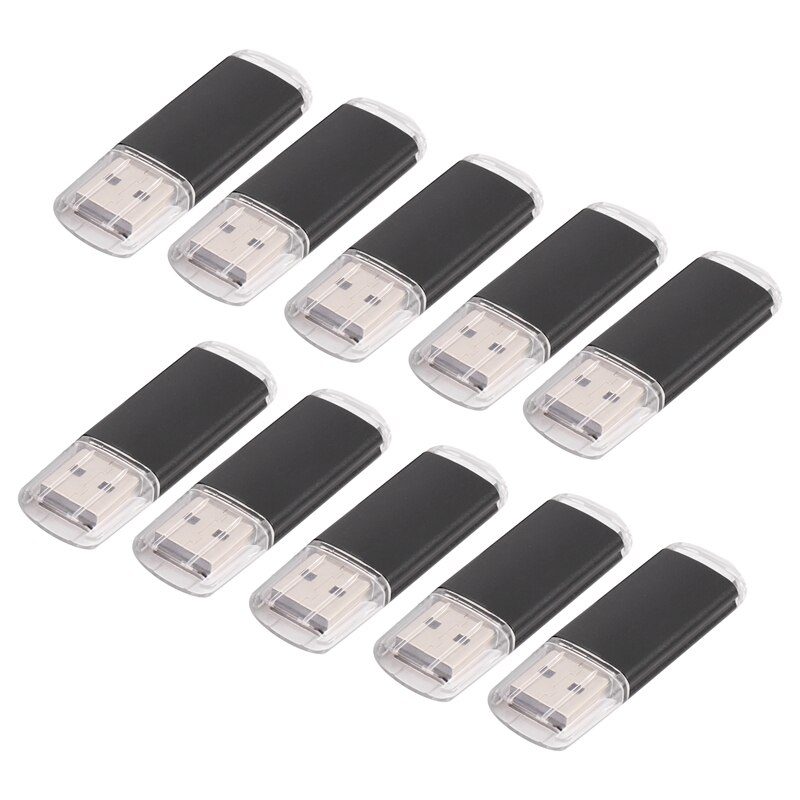 10pz 64MB USB 2.0 veloce memoria bastone penna unità Nero