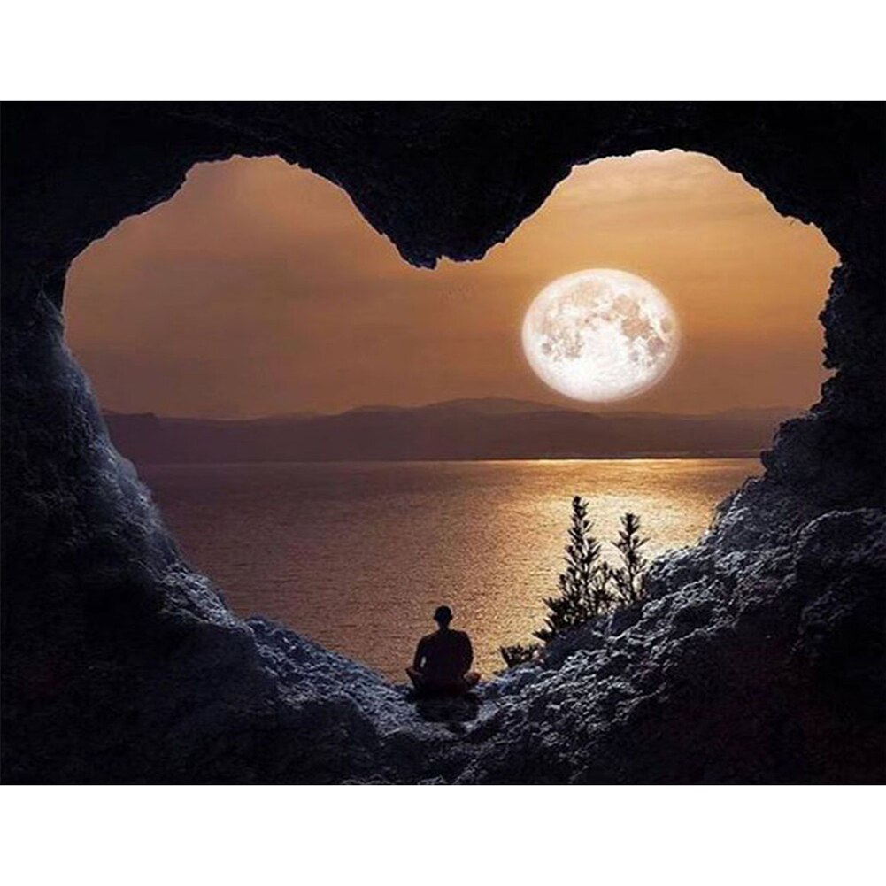 5D BRICOLAGE Plein Carré Diamant Peinture Montagne Paysage Broderie point De Croix Mosaïque Strass Halloween Décor: 14