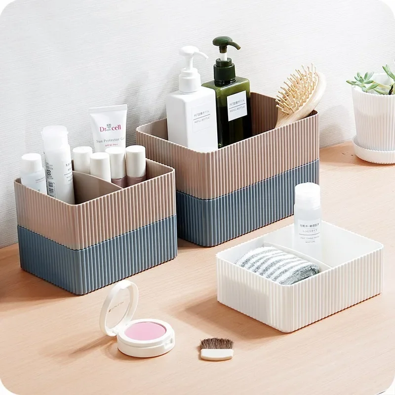 Wbbooming Plastic Home Office Badkamer Opbergdoos Rooster Desktop Diversen Opbergdoos Make Organisator Cosmetische Kast Bin Case