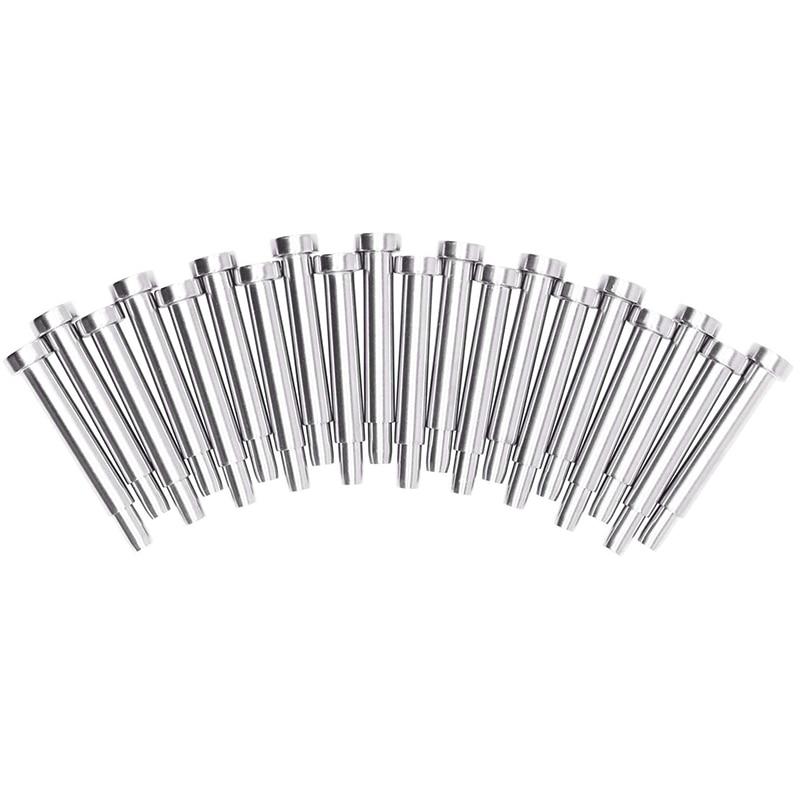 20- pack onzichtbare ontvanger van roestvrij staal en eindstuk met persbout voor 3/16 inch kabelleuning, dektrap met schroefdraad voor w