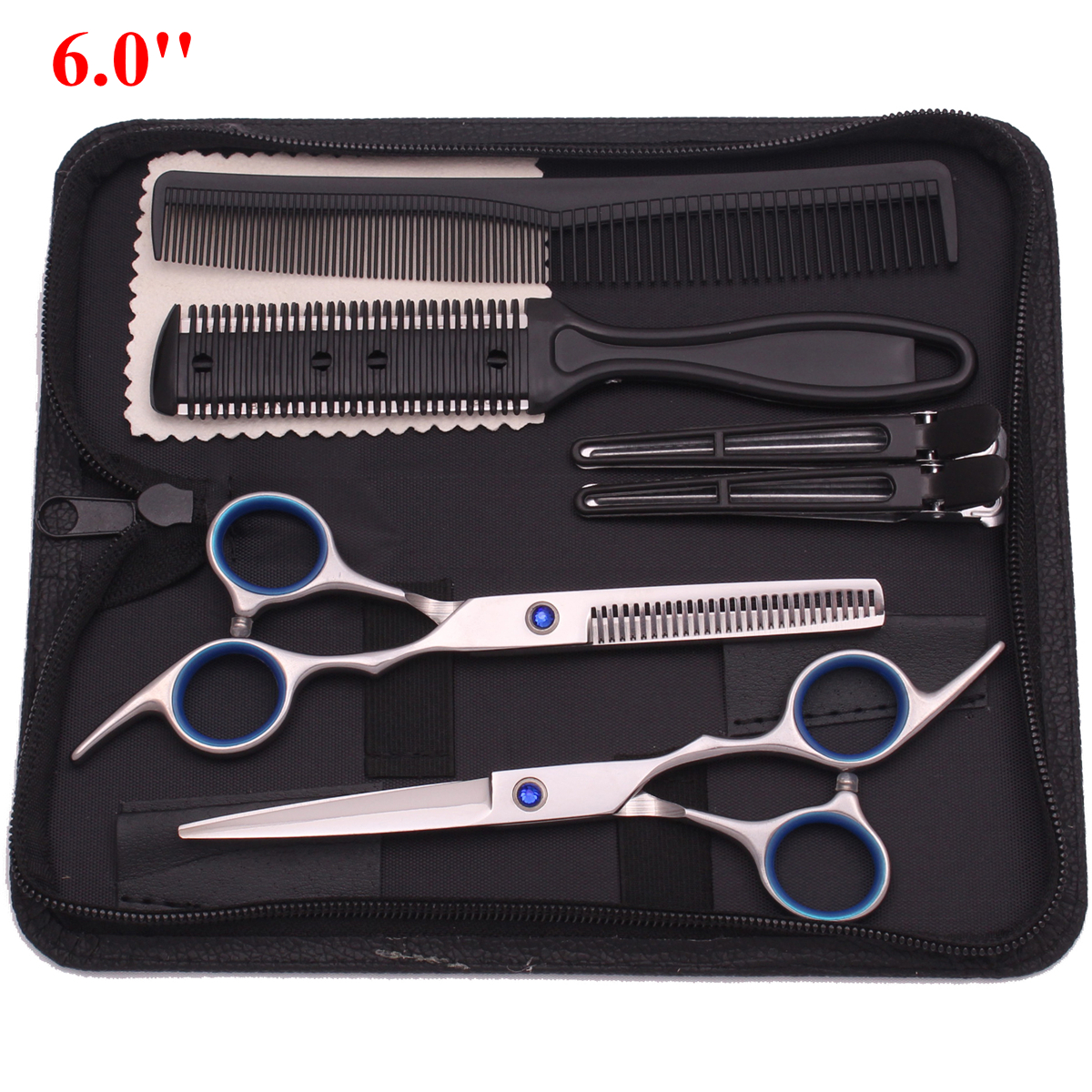 6.0 ''Professionele Haar Schaar Knippen Schaar Dunner Kappers Kapsel Scheermessen Kam Set Salon Kapper & Thuis: Roze