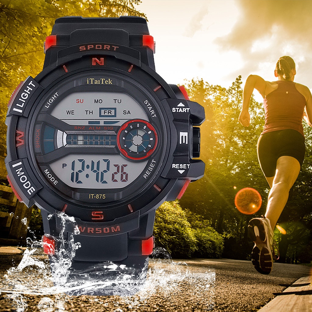 Sporthorloge Multifunctionele Waterdichte Lichtgevende Mode Elektronische Horloge Curren Horloge Mannen Erkek Kol Saati Часы Мужские