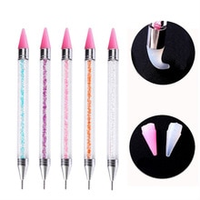 Dual-Ended Puntjes Pen Strass Studs Picker Wax Potlood Kristal Kralen Handvat Nail Art Tool