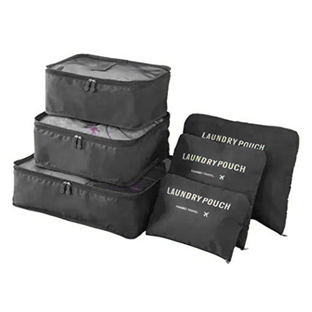 8/7/6 Stuks Set Reisorganisator Opbergzakken Koffer Verpakking Cubes Set Koffers Draagbare Opvouwbare Bagage Kleding Schoen netjes Pouch: Khaki