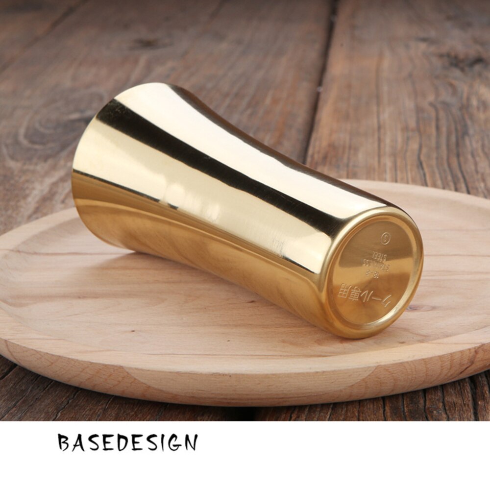 304 Stainless Steel Vase Coated Flower Holder with Mirror Polished Surface and Wire Drawing Inside(Silver): Golden