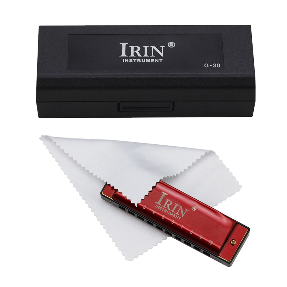 IRIN G-30 Mouthorgan 10 Holes 20 Tones Key of G Blues Harmonica with ABS Box for Beginners: I5123R