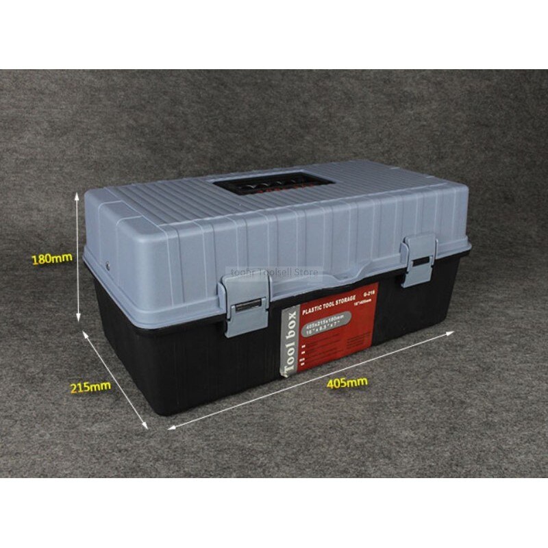 Multi-function three-layer plastic toolbox folding hardware accessories tool box organizer storage parts plastic tool case