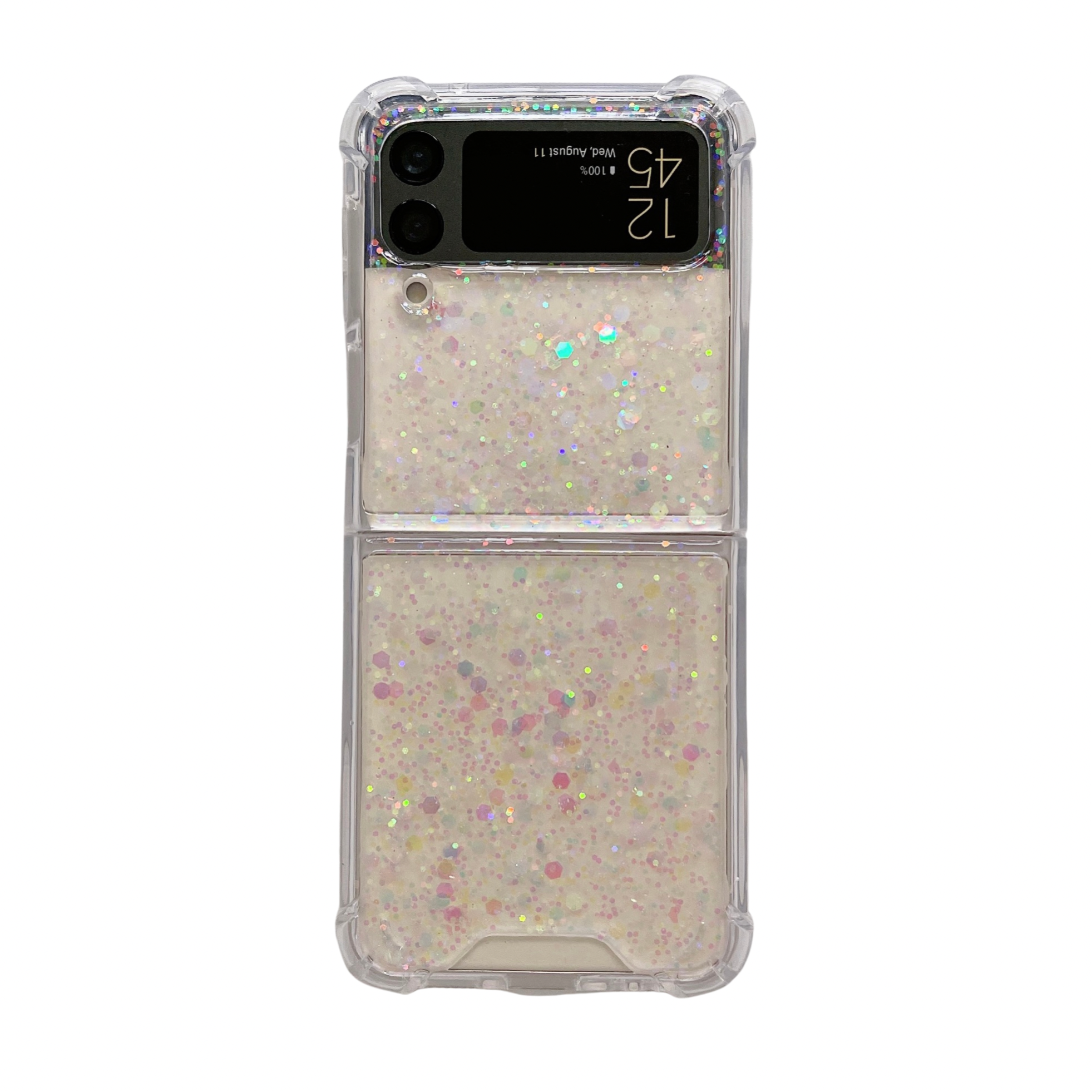 Funda de teléfono plegable con purpurina para Samsung Z Flip 6, 5, 4, 3, Galaxy Z Fold 6, 5, 4, 3, lentejuelas, cubierta suave a prueba de golpes: Nylon / Azul