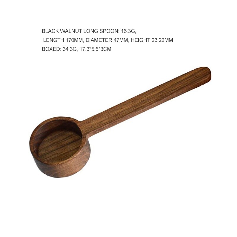 Wooden measuring spoon set kitchen measuring spoon tea coffee spoon sugar spice measuring spoon copper coffee spoon: long