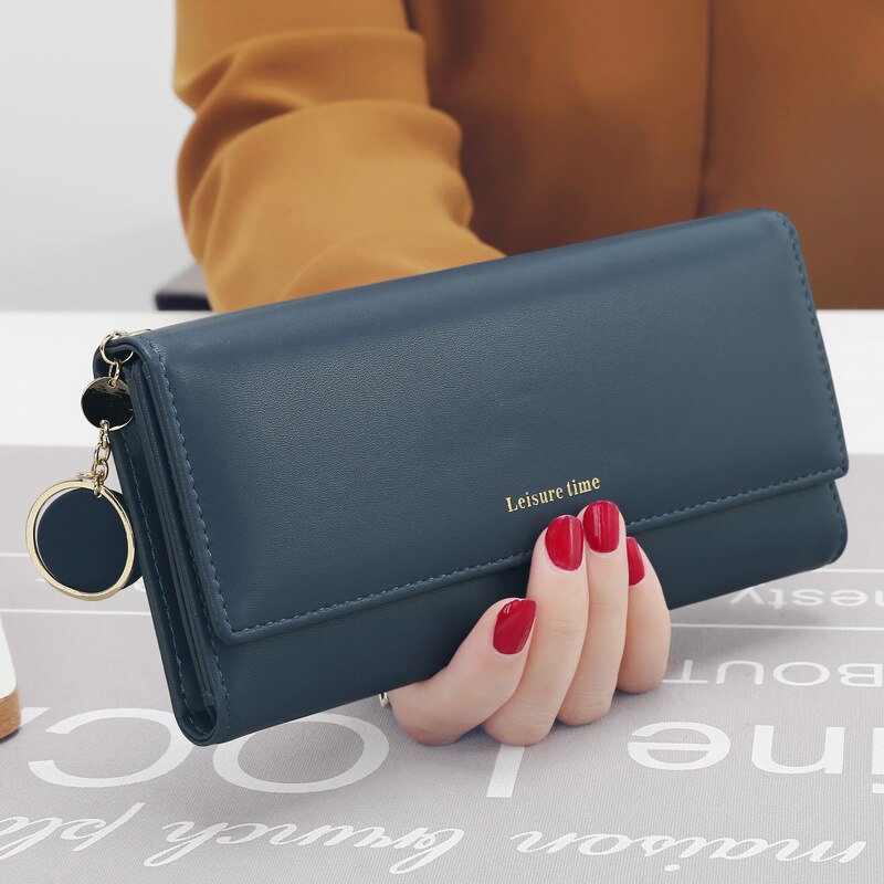 Women Wallets Long Style Multi-functional Wallet Purse Fresh PU Leather Female Clutch Card Holder